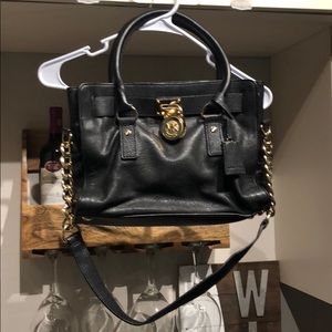 Michael Kors Black lock & key handbag